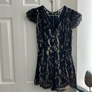 Charlotte Russe, black lace, romper, size small